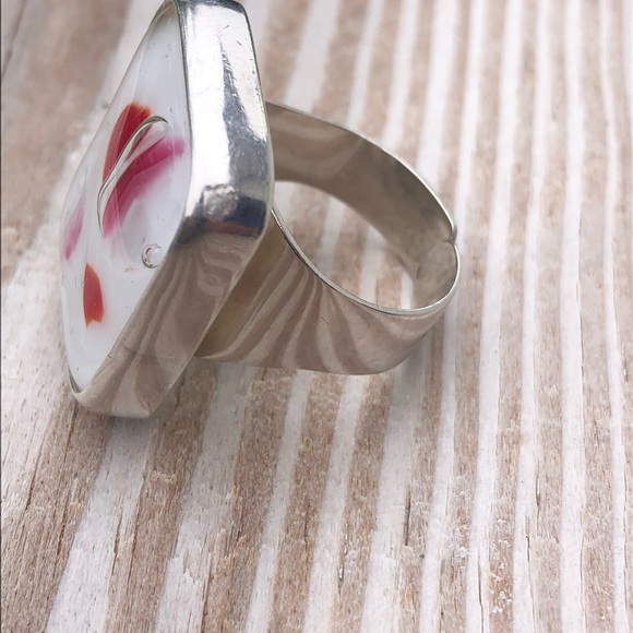 Sterling silver Glass Art Ring - Picture 15 of 16